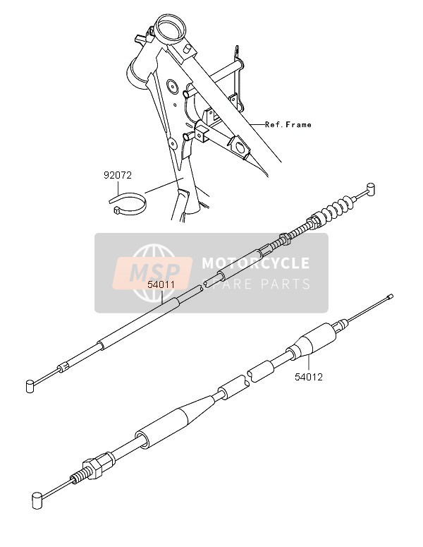 Kawasaki KX65 2005 Cables for a 2005 Kawasaki KX65