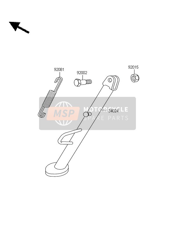 Kawasaki KLE500 2006 Stand for a 2006 Kawasaki KLE500