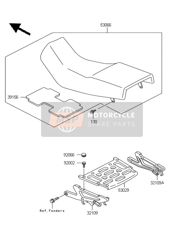 Kawasaki KLE500 2006 Seat for a 2006 Kawasaki KLE500