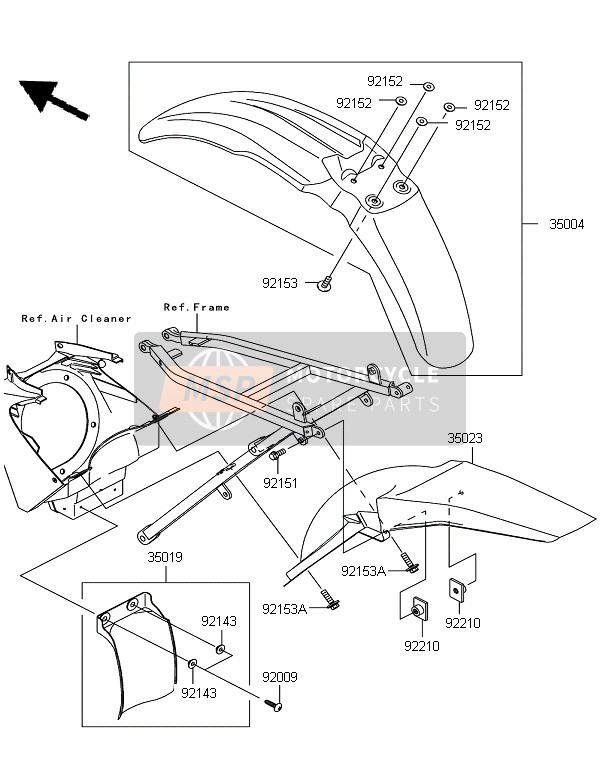 Kawasaki KX125 2006 Fenders for a 2006 Kawasaki KX125