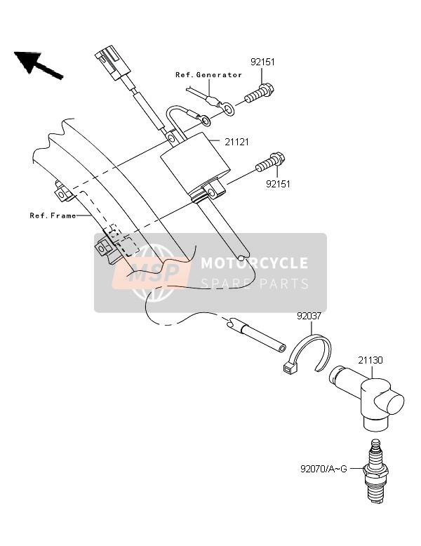 Kawasaki KX250 2006 Ignition System for a 2006 Kawasaki KX250