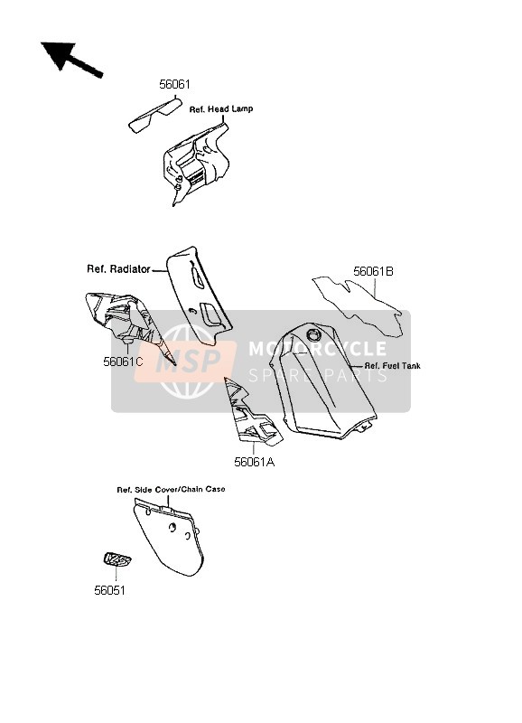 560611218, Pattern,Head Lamp Cover, Kawasaki, 0