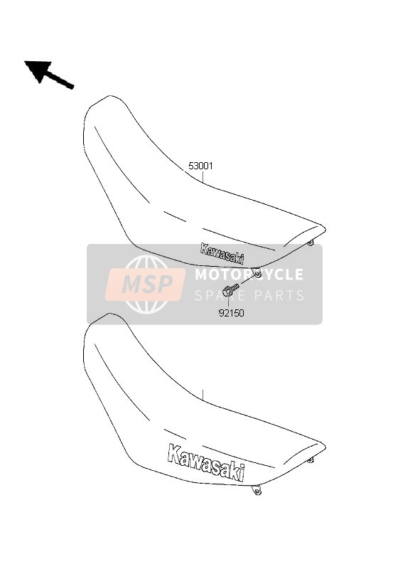 Kawasaki KDX200 1995 Seat for a 1995 Kawasaki KDX200