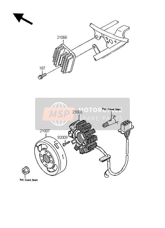 Kawasaki KMX125-LW 1995 Generatore per un 1995 Kawasaki KMX125-LW