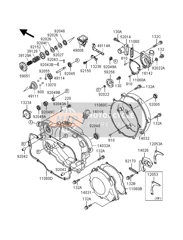 491111062, HOLDER-GOVERNOR Weight, Kawasaki, 0