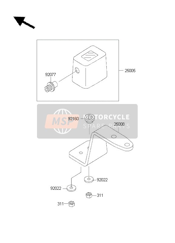 Kawasaki KDX200 2001 Meter for a 2001 Kawasaki KDX200