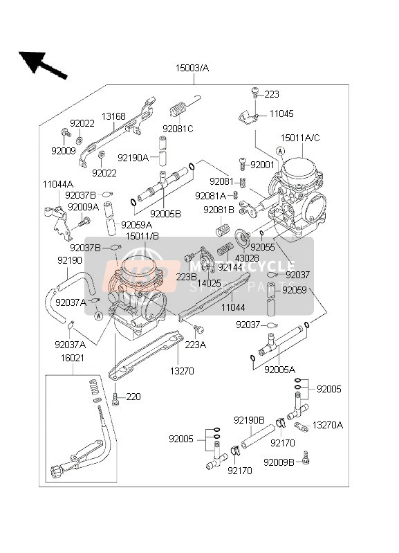 Kawasaki KLE500 2001 VERGASER für ein 2001 Kawasaki KLE500