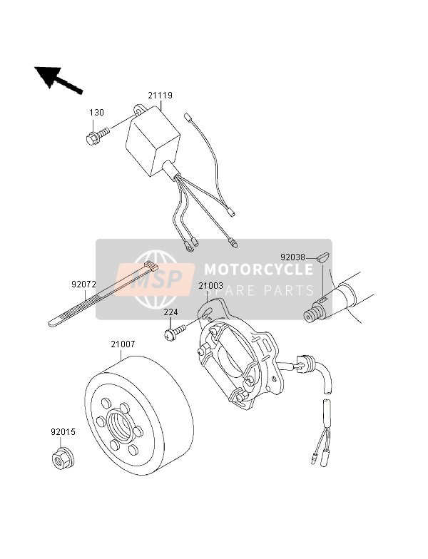 Kawasaki KX60 2001 Generator for a 2001 Kawasaki KX60