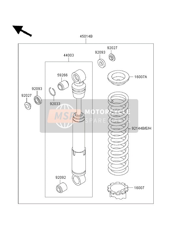 Kawasaki KX60 2001 Shock Absorber for a 2001 Kawasaki KX60