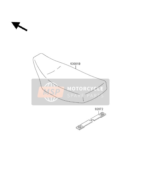 Kawasaki KX60 2001 Siège pour un 2001 Kawasaki KX60