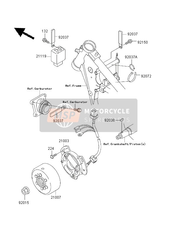 Kawasaki KX65 2001 Generator for a 2001 Kawasaki KX65