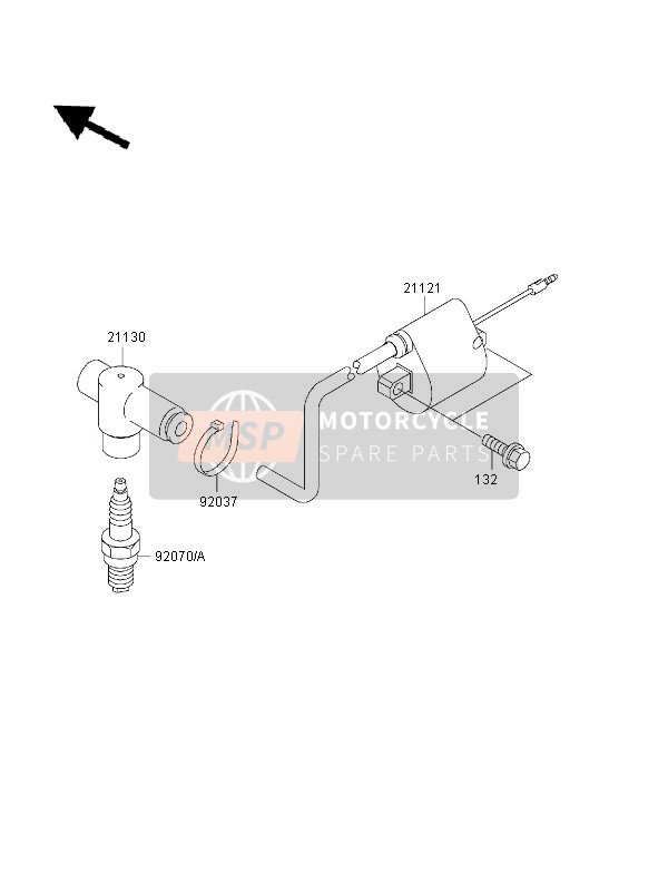 Kawasaki KX65 2001 Sistema de encendido para un 2001 Kawasaki KX65