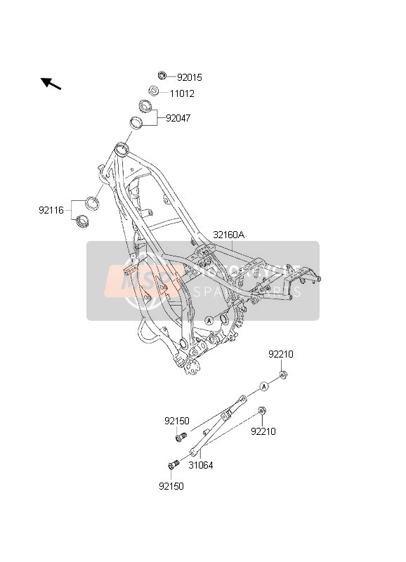 321601756CC, FRAME-COMP,L.Green, Kawasaki, 0