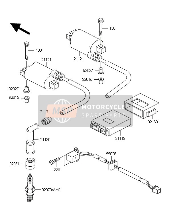 Kawasaki KLE500 2007 Ignition System for a 2007 Kawasaki KLE500