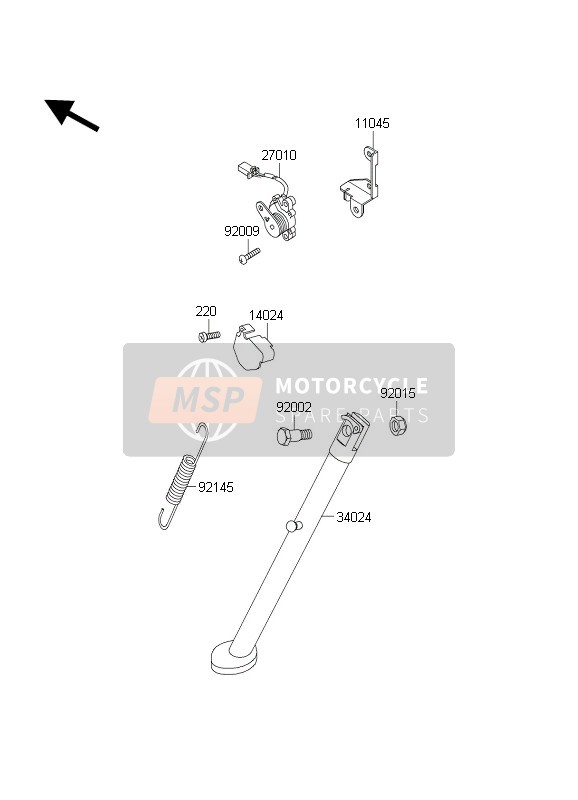 Kawasaki KLR650C 2003 Stand(S) for a 2003 Kawasaki KLR650C