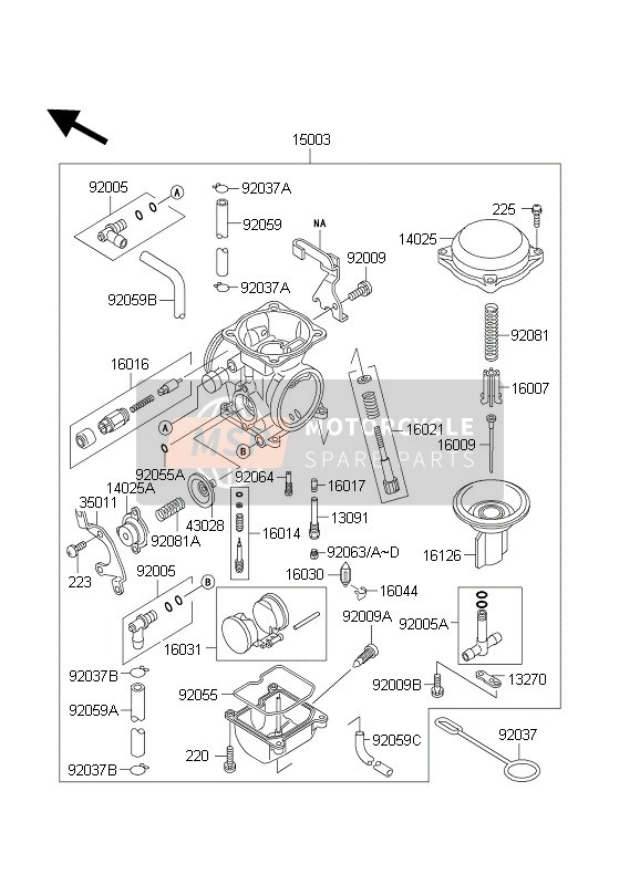 Kawasaki KLR650C 2004 Carburettor for a 2004 Kawasaki KLR650C