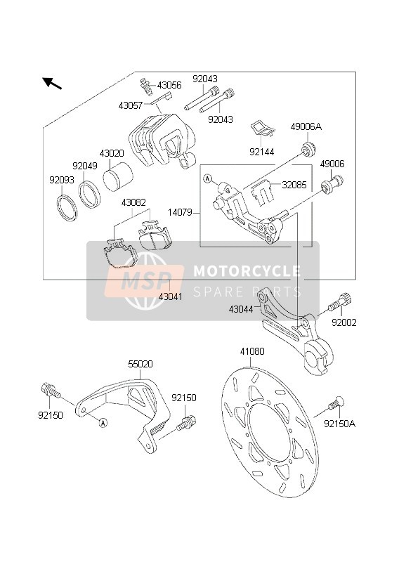 Kawasaki KDX200 2002 Rear Brake for a 2002 Kawasaki KDX200