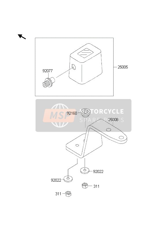 Kawasaki KDX200 2002 Meter for a 2002 Kawasaki KDX200