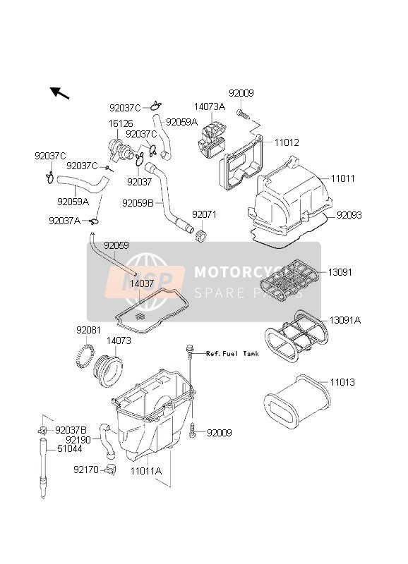 Kawasaki KLE500 2002 LUFTFILTER für ein 2002 Kawasaki KLE500