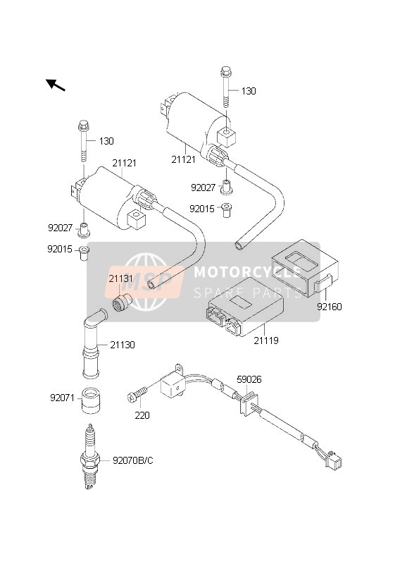 Kawasaki KLE500 2002 Ignition System for a 2002 Kawasaki KLE500