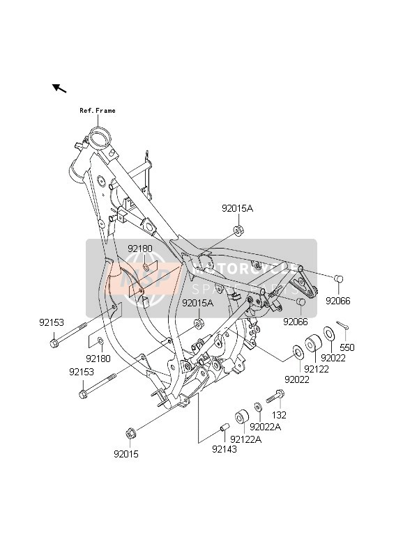 Kawasaki KX65 2002 Engine Mount for a 2002 Kawasaki KX65