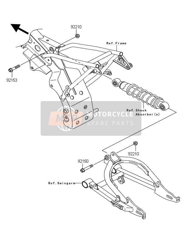 Kawasaki KLX110 2007 Suspension pour un 2007 Kawasaki KLX110