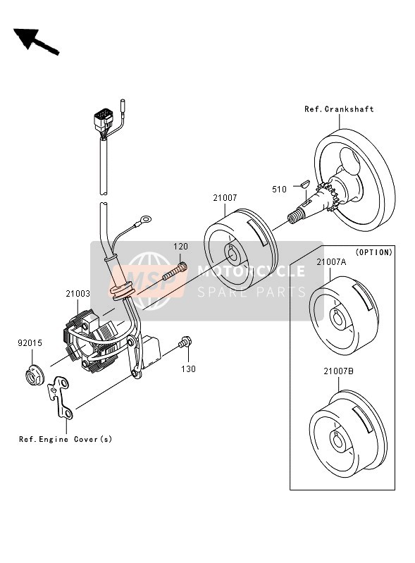 Kawasaki KX250F 2007 Generator for a 2007 Kawasaki KX250F