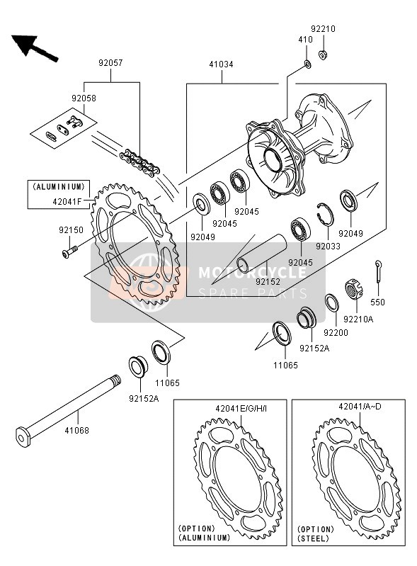 41034003510Y, DRUM-ASSY,Rear Brake,M.M.Gold, Kawasaki, 0