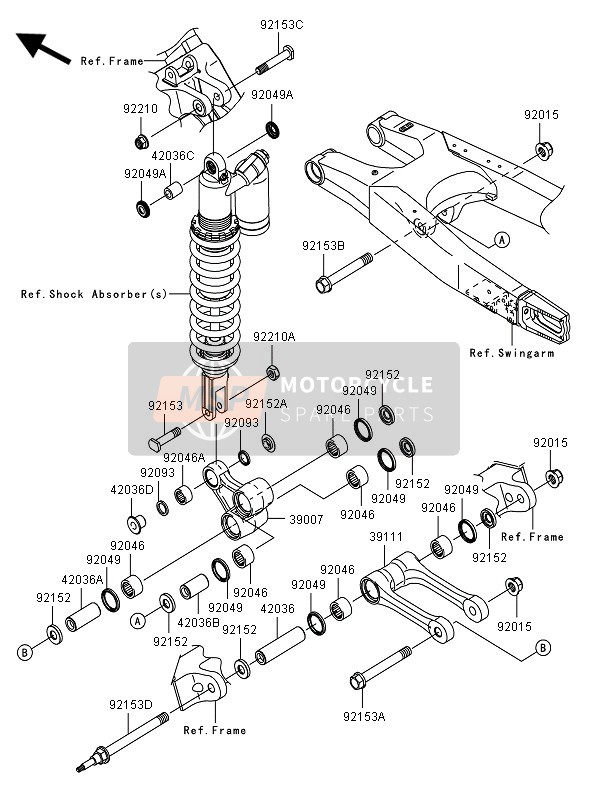 Kawasaki KX450F 2007 Suspension for a 2007 Kawasaki KX450F