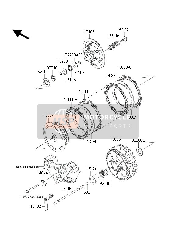 130880005, PLATE-FRICTION, Kawasaki, 0