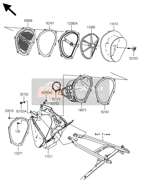 Kawasaki KX250F 2008 Purificateur d'air pour un 2008 Kawasaki KX250F