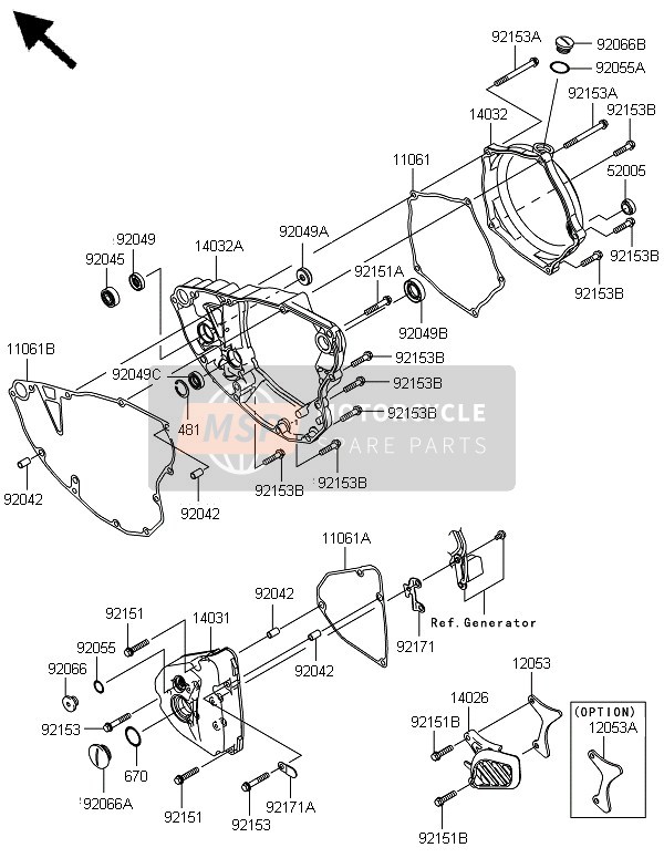 110610324, Gasket, Clutch Cover, Inner, Kawasaki, 1