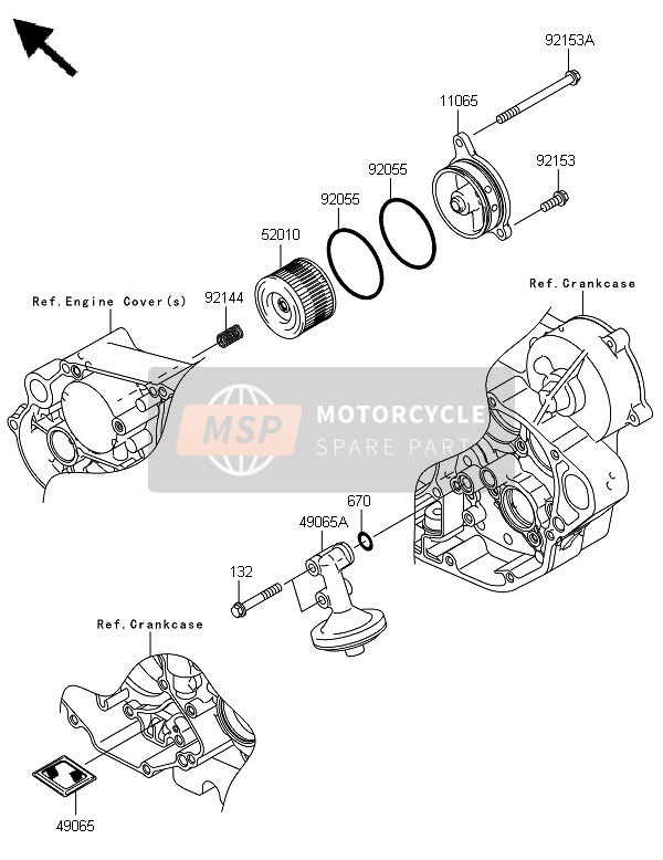 Kawasaki KX450F 2008 ÖLFILTER für ein 2008 Kawasaki KX450F