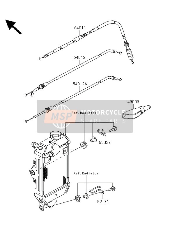 Kawasaki KLX250 2009 KABEL für ein 2009 Kawasaki KLX250