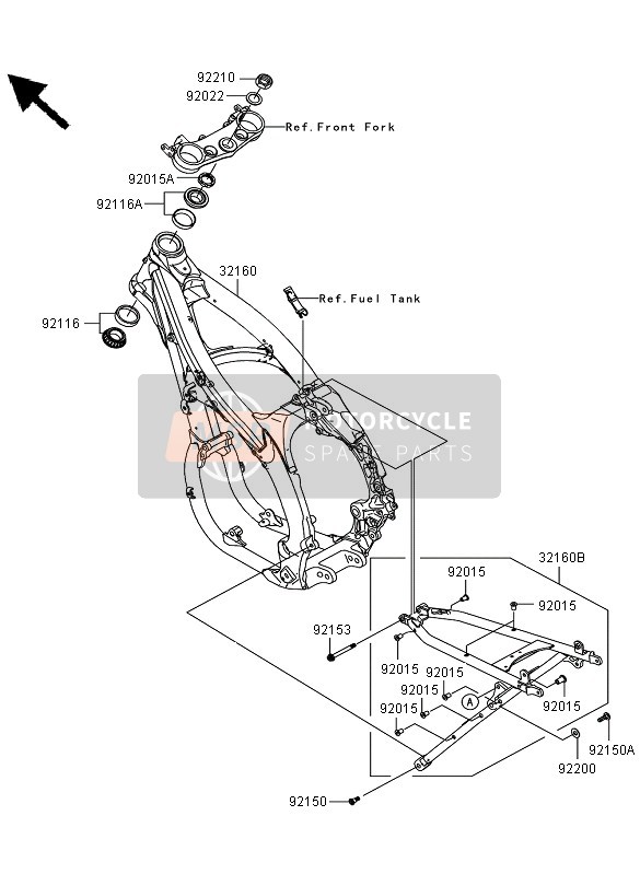 321600333, FRAME-COMP,Rr, Kawasaki, 1