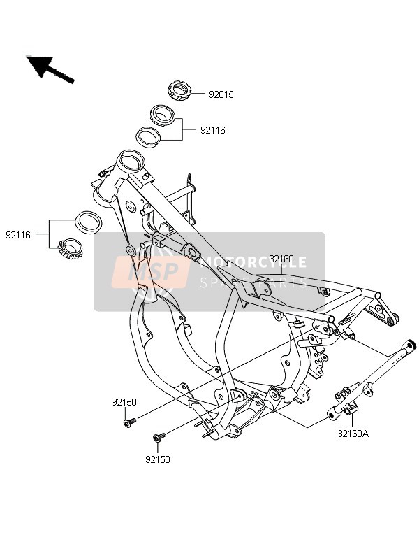 Kawasaki KX65 2009 Frame for a 2009 Kawasaki KX65