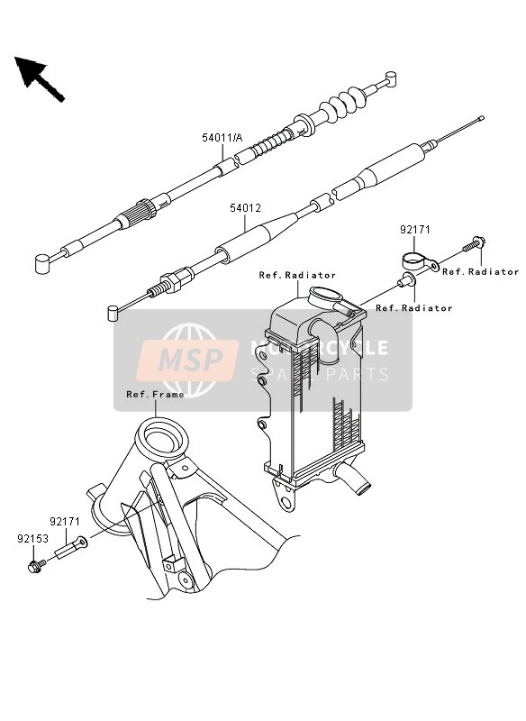 Kawasaki KX85 SW & LW 2009 KABEL für ein 2009 Kawasaki KX85 SW & LW