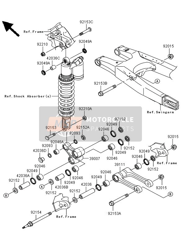 Kawasaki KLX450R  2010 Suspension for a 2010 Kawasaki KLX450R 