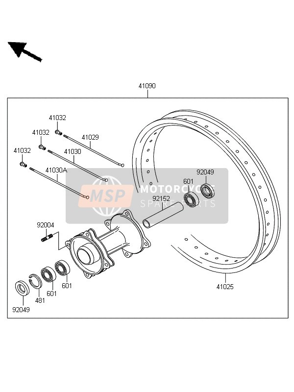 Kawasaki KX85 SW & LW 2010 Partes opcionales (SW) para un 2010 Kawasaki KX85 SW & LW