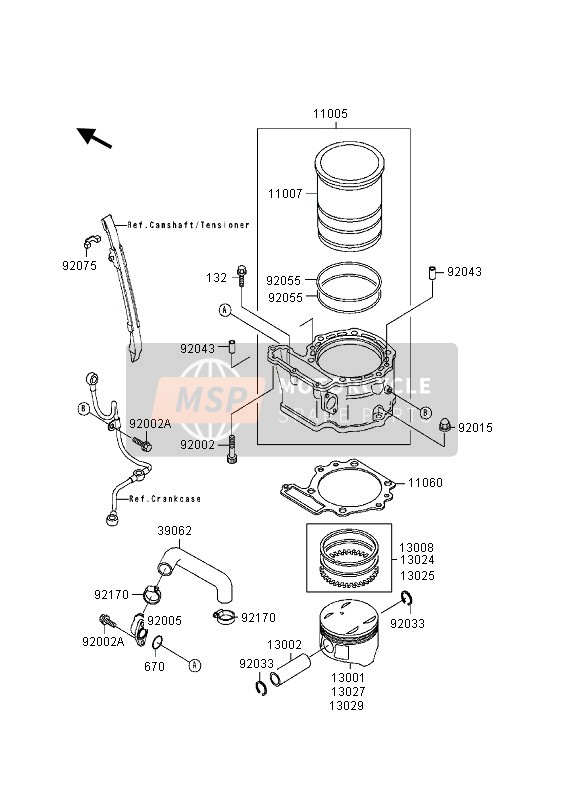 Kawasaki KLR650 1997 Cylinder & Piston for a 1997 Kawasaki KLR650