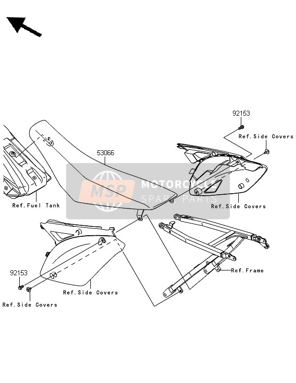 Kawasaki KX450F 2010 Seat for a 2010 Kawasaki KX450F