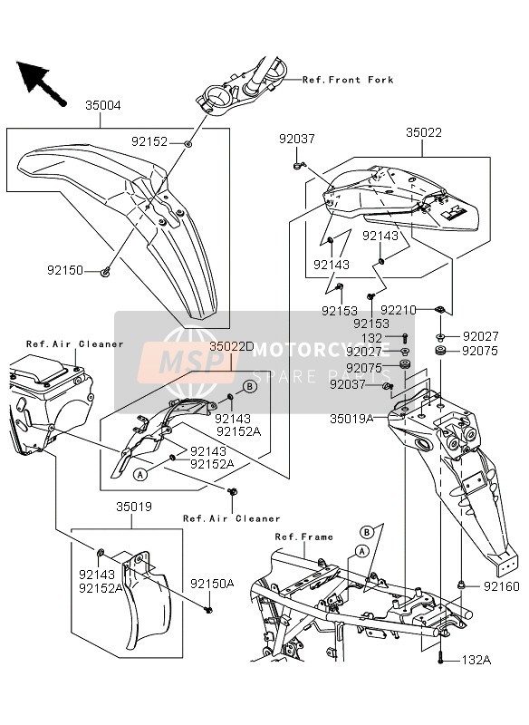 Kawasaki KLX250 2011 Ailes pour un 2011 Kawasaki KLX250