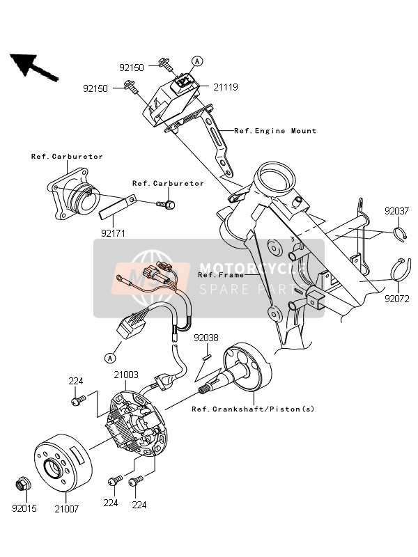 Kawasaki KX65 2011 Generator for a 2011 Kawasaki KX65