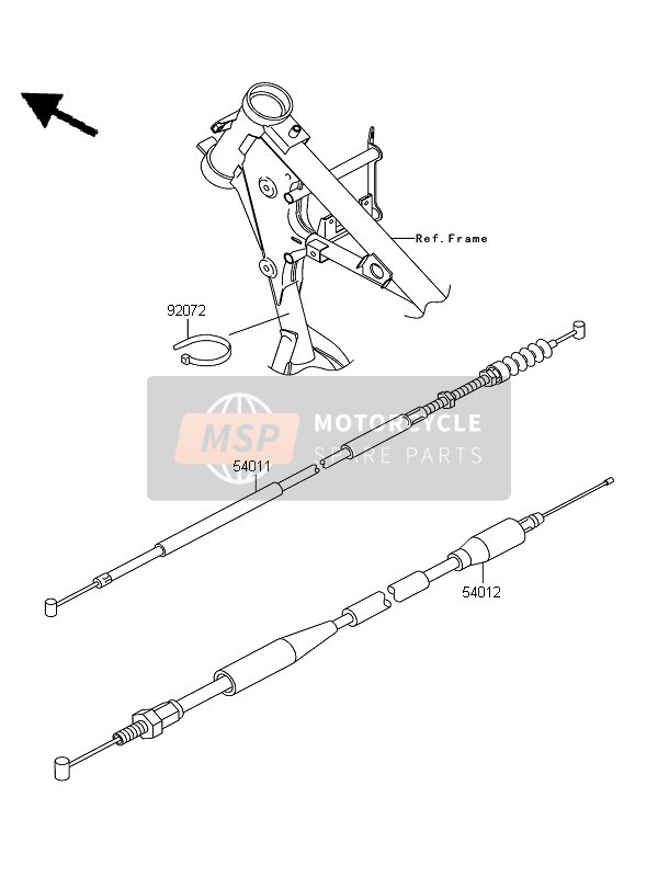 Kawasaki KX65 2011 KABEL für ein 2011 Kawasaki KX65