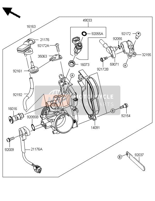 Kawasaki KX450F 2012 Acceleratore per un 2012 Kawasaki KX450F