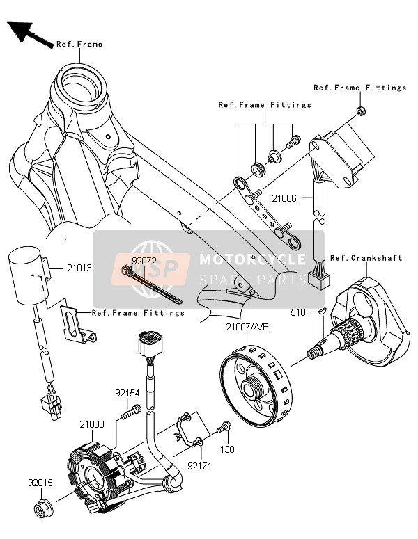 Kawasaki KX450F 2012 Générateur pour un 2012 Kawasaki KX450F