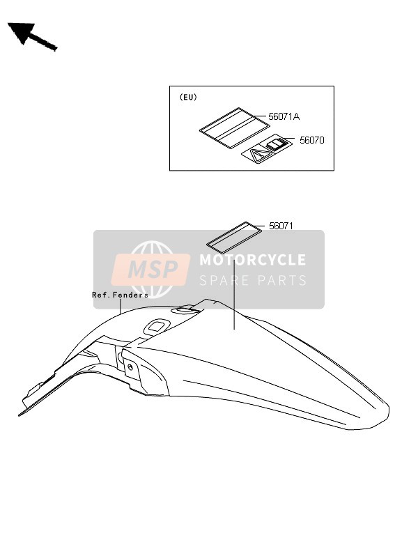 Kawasaki KX450F 2012 Labels for a 2012 Kawasaki KX450F