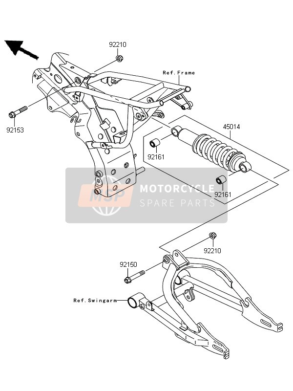 Kawasaki KLX110 2013 Suspension & Shock Absorber for a 2013 Kawasaki KLX110