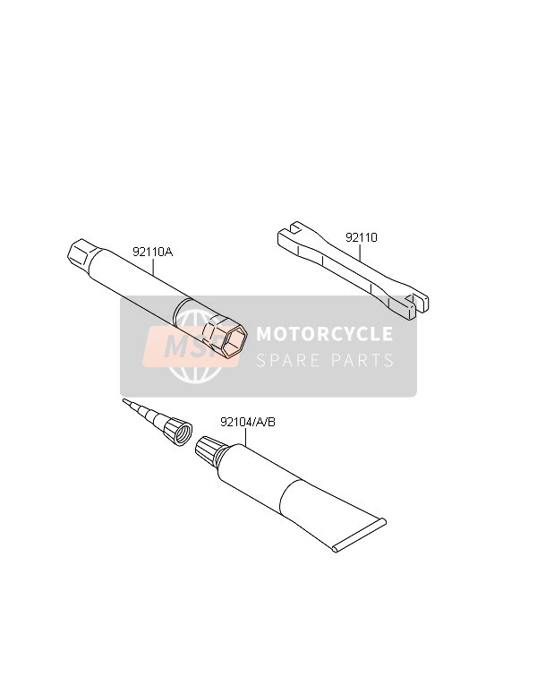 Kawasaki KX250 2013 Eigenaars gereedschapen voor een 2013 Kawasaki KX250