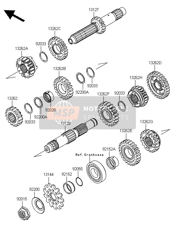 Kawasaki KX450 2013 Transmission for a 2013 Kawasaki KX450